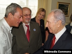 Paul Auster, Salman Rushdie və Shimon Peres