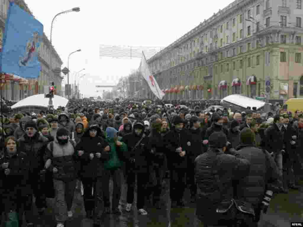 Мітынг прадпрымальнікаў у Менску, 10 студзеня