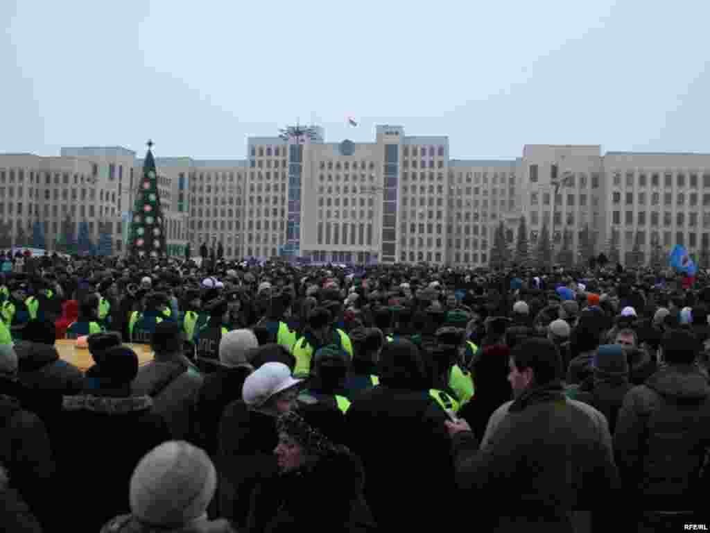 Мітынг прадпрымальнікаў у Менску, 10 студзеня